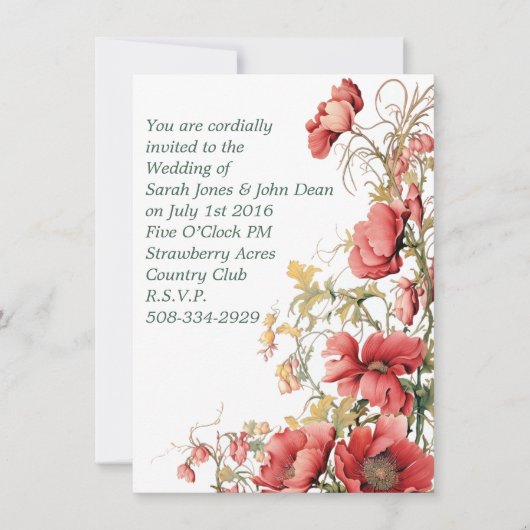 シンプルな結婚式招待状 招待状 (正面)