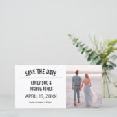 シンプルな結婚式日程お知らせカスタムテンプレート セーブザデート (スタンド正面)