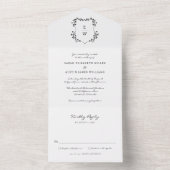 シンプルな結婚式 オールインワン招待状 (内側)
