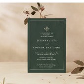 シンプルな結婚式,クラシックなモノグラムの結婚式,モダンなモノグラムの結婚式 招待状