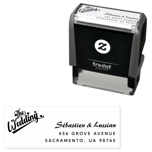 シンプルな結婚式 セルフインキングスタンプ (インサイチュ)