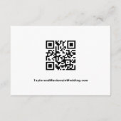 シンプルな結婚式QRコード エンクロージャーカード (裏面)