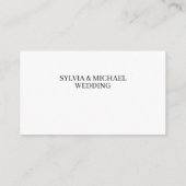 シンプルな結婚式RSVP同封カード エンクロージャーカード (裏面)