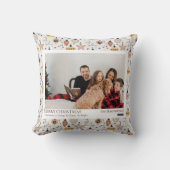 シンプルな結婚生活と楽しい新婚クリスマス写真 クッション (正面)