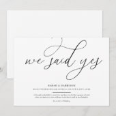 シンプルな結婚発表 招待状 (正面/裏面)