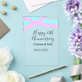 シンプルな結婚記念日おめでとう10周年記念 名前入り アクリル招待状 (インサイチュ (ウェディング))