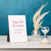 シンプルな結婚記念日おめでとう10周年記念 名前入り フォトプラーク (側面)