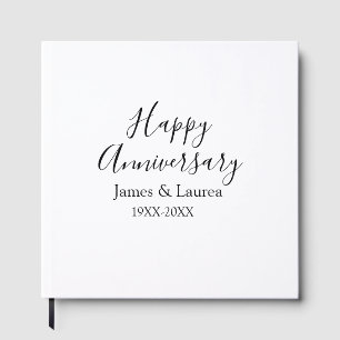 シンプルな結婚記念日の名前の日付の年 ゲストブック