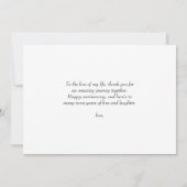 シンプルな結婚記念日 フォトコラージュ カード (裏面)