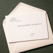 シンプルな結婚証明カード - レジストリ結婚