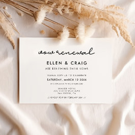 シンプルな結婚誓約書の更新 招待状