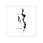 シンプルな絵画 グアッシュ La Femme 01 ポスター ラバースタンプ (インプリント)