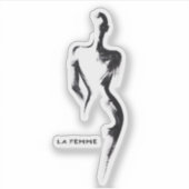 シンプルな絵画 グワッシュ La Femme 01 ポスター シール (正面)