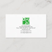 シンプルな緑のダイヤルのパワープラグの電気技師 名刺 (裏面)