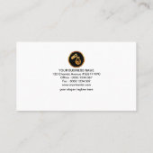 シンプルな緑の多角形の水晶は化学者を影で覆います 名刺 (裏面)