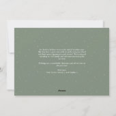 シンプルな緑の家族のクリスマスの平和の2枚の写真 シーズンカード (裏面)
