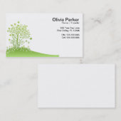 シンプルな緑の木の名刺 名刺 (正面/裏面)