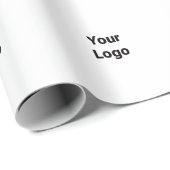 シンプルな緑の水彩抽象デザインにロゴテキストを追加（最小） ラッピングペーパー (ロールコーナー)