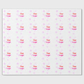 シンプルな緑の水彩抽象ロゴテキスト追加ミニ ラッピングペーパー (フラット)