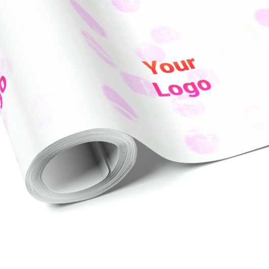 シンプルな緑の水彩抽象ロゴテキスト追加ミニ ラッピングペーパー (ロールコーナー)