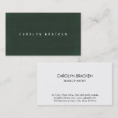 シンプルな緑の織り目加工の背景の名刺 名刺 (正面/裏面)