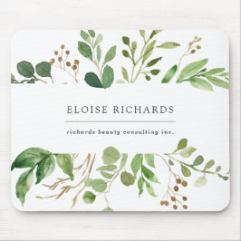 シンプルな緑の草木 マウスパッド