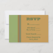 シンプルな緑のbiege RSVP (裏面)