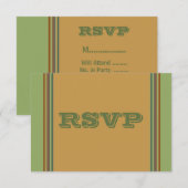シンプルな緑のbiege RSVP (正面/裏面)