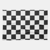 シンプルな織り目加工のチェッカーボード キッチンタオル (横)