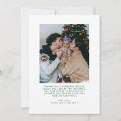 シンプルな繰り返し メリークリスマス 写真 シーズンカード (裏面)