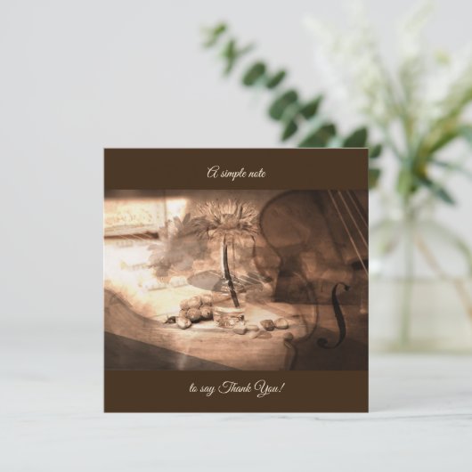 シンプルな美しいノート感謝していしています サンキューカード (スタンド正面)