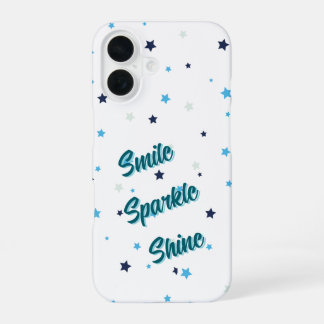 シンプルな美しさの星 - Smile Sparkle Shine iPhone 16ケース