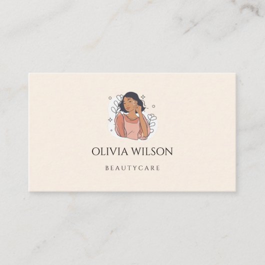 シンプルな美容ビジネスコンビニエンスカード 名刺 (正面)