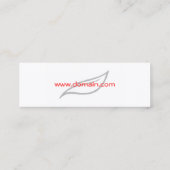 シンプルな羽または葉の細い名刺 スキニー名刺 (裏面)