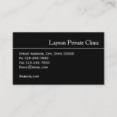 シンプルな聴診器の小児科医の名刺 名刺 (裏面)