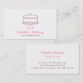 シンプルな職人のケーキの落書きのベーカリーの名刺 名刺 (正面/裏面)