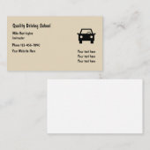 シンプルな自動車教習所のインストラクター 名刺 (正面/裏面)