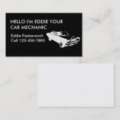 シンプルな自動車整備士の名刺 名刺 (正面/裏面)