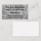 シンプルな自動車整備士 名刺 (正面/裏面)
