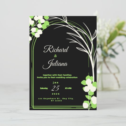 シンプルな自然 招待状 (スタンド正面)