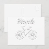 シンプルな自転車デザイン ポストカード (正面/裏面)