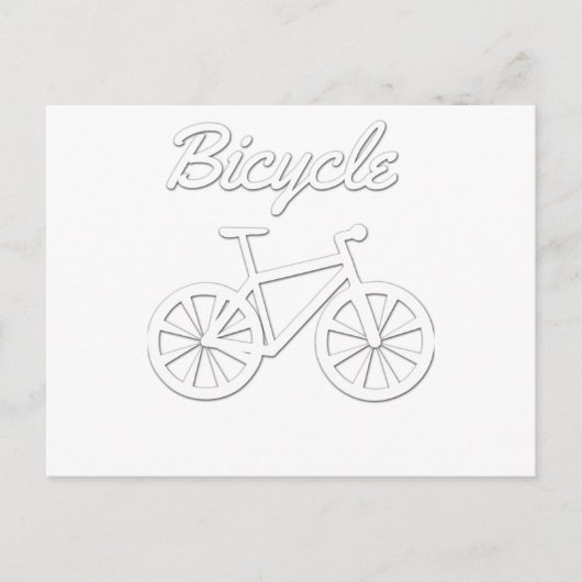 シンプルな自転車デザイン ポストカード (正面)