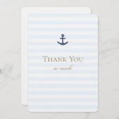 シンプルな航海のお礼カード サンキューカード (正面/裏面)