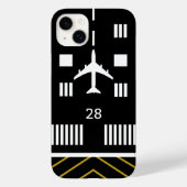 シンプルな航空テーマの滑走路・空港・飛行機デザイン Case-Mate iPhoneケース (裏面)