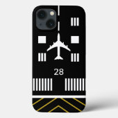 シンプルな航空テーマの滑走路・空港・飛行機デザイン Case-Mate iPhoneケース (裏面)