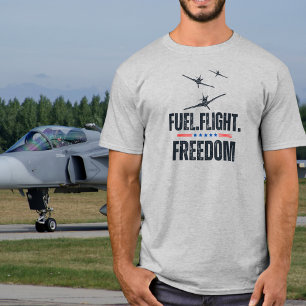 シンプルな航空趣味の飛行の自由 Tシャツ