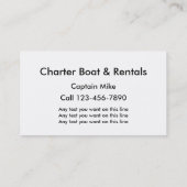 シンプルな船遊びの名刺 名刺 (裏面)