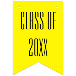 シンプルな色とテキスト： 20XXクラス バンティングフラッグ