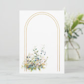 シンプルな花と音符の空白 招待状 (スタンド正面)