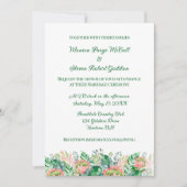 シンプルな花のウェディング招待状 招待状 (正面)